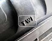 Marcação na lateral do pneus